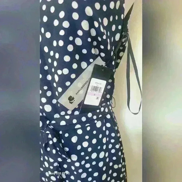 NWT karl Lagerfeld paris polka dots jumpsuit, Size 6. - Picture 9 of 9